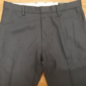 Banana Republic Men Dress Pants Dark Navy Birdseye Pattern 31x30 Wool Slim